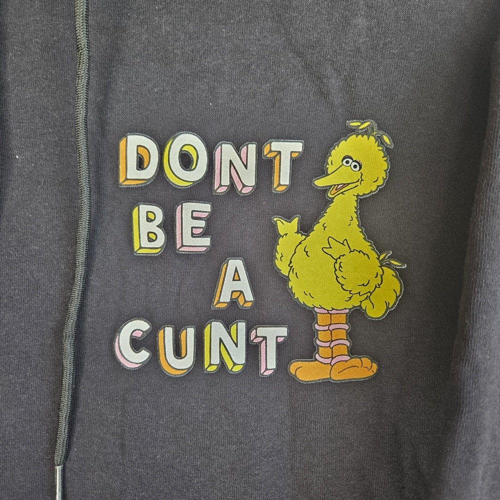 ALF Live Forever Big Bird Streetwear Hoodie Black Men's Size M Pullover Sweat‎ - Picture 2 of 6